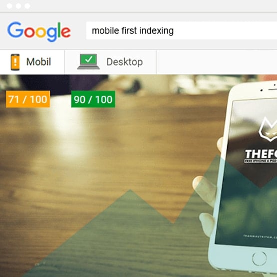 Google mobile first indexing