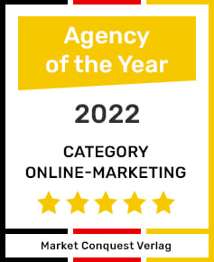 Auszeichnung Online Marketing Agentur des Jahres 2022