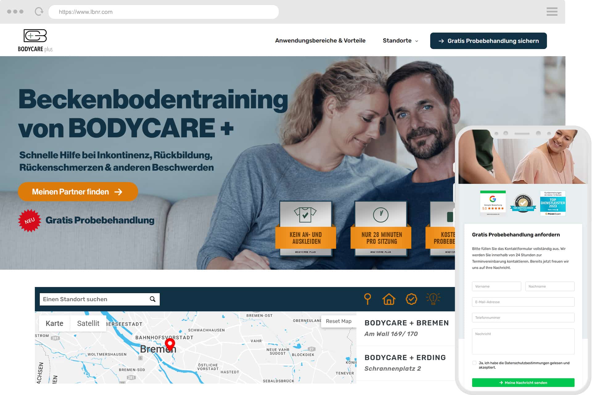 Website erstellen lassen Medizin health care design ux wordpress