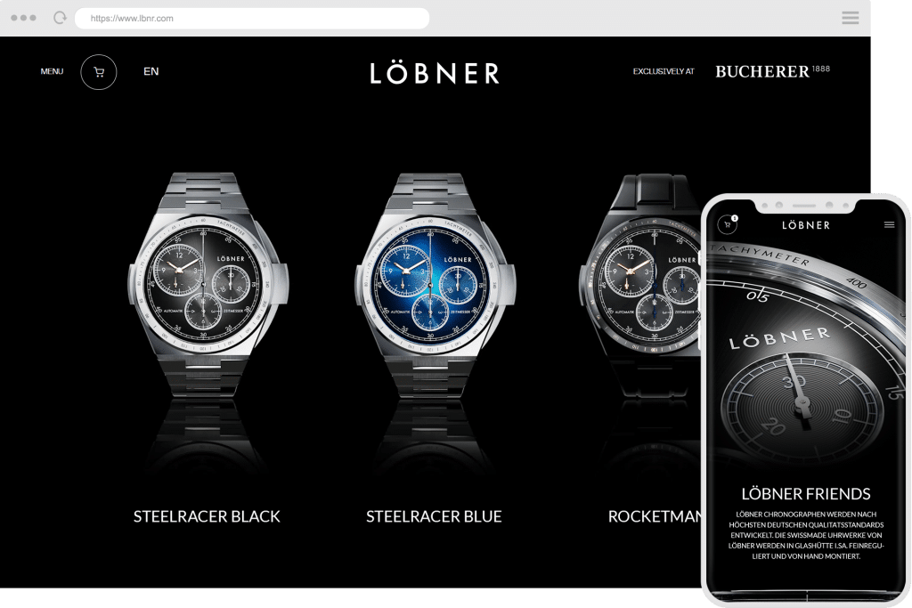 Referenz für die Homepageerstellung einer Uhren Marke