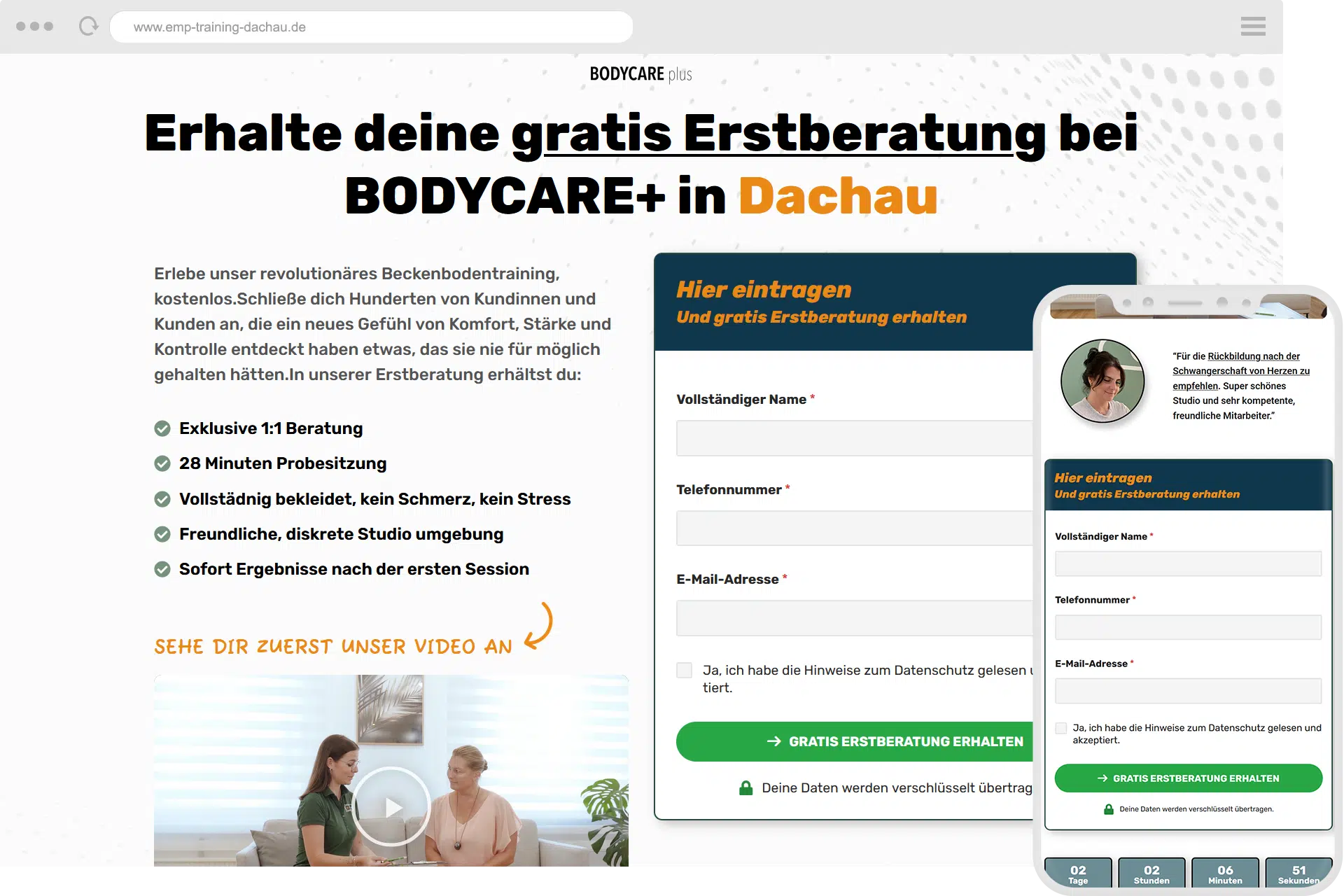 Landingpage Funnel Entwicklung Beispiel - Webseite erstellen lassen