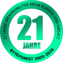 BYTEFOREST hat 21 Jahre Erfahrung.